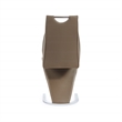 Contemporary Brown Dining Chairs with Chrome Base Set of 2