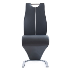 Gray Faux leather Dining Chairs (Set of 2)