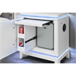 Alina White Bedside Table with Cooler/ LED /USB and Bluetooth Speaker