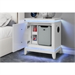 Alina White Bedside Table with Cooler/ LED /USB and Bluetooth Speaker