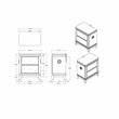 Alina White Bedside Table with Cooler/ LED /USB and Bluetooth Speaker