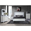 Alina White Bedside Table with Cooler/ LED /USB and Bluetooth Speaker