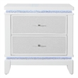 Alina White Bedside Table with Cooler/ LED /USB and Bluetooth Speaker