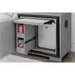 Amelia Grey/Black Nightstand with Cooler and Speaker