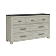 Ashley Brown Industrial Bar Handle 6 Drawer Dresser
