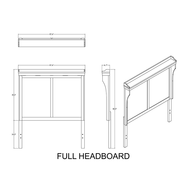 Ashley Brown Panel Light Headboard Full Bed