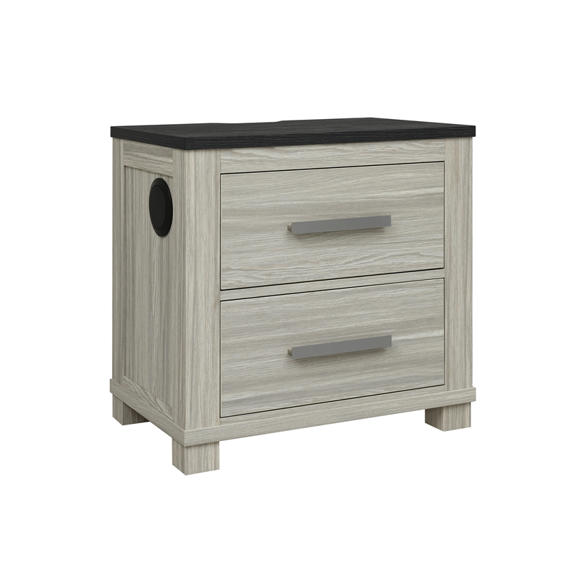 Ashley Brown Lighted Headboard Solid and Engineered Wood  5PC Queen bedroom Set