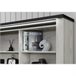 Ava Beige Solid and Engineered Wood Bookcase Headboard Queen Bed