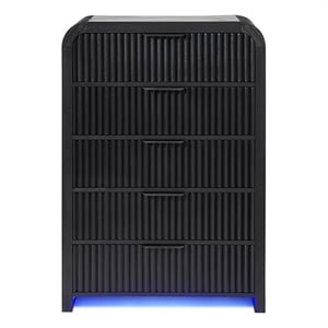 Beckett Black 5 Drawer Bedroom Chest with LED Lighting