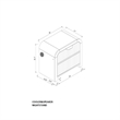 Beckett Black and White Nightstand with LED Cooler and Speaker
