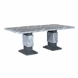 D1212 wood Faux marble Dining Table and D12 Dining Chair 5PC Set