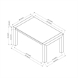 D1321 Marble Top Natural Wood Finish Dining Table
