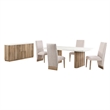 D2504 Light Gray and Natural 2PK Dining Chair Set