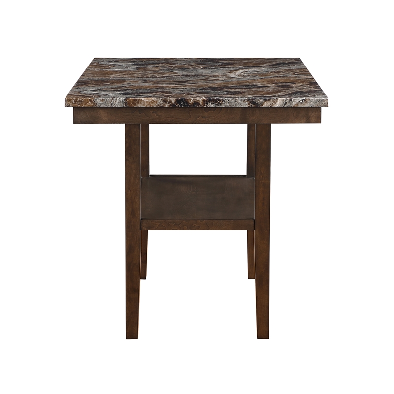 D4355 Brown Faux marble Wooden Bar Table