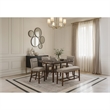 D4355 Brown Faux marble Wooden Bar Table