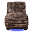 Dominic Brown Ultra Soft Fabric Accent Chaise