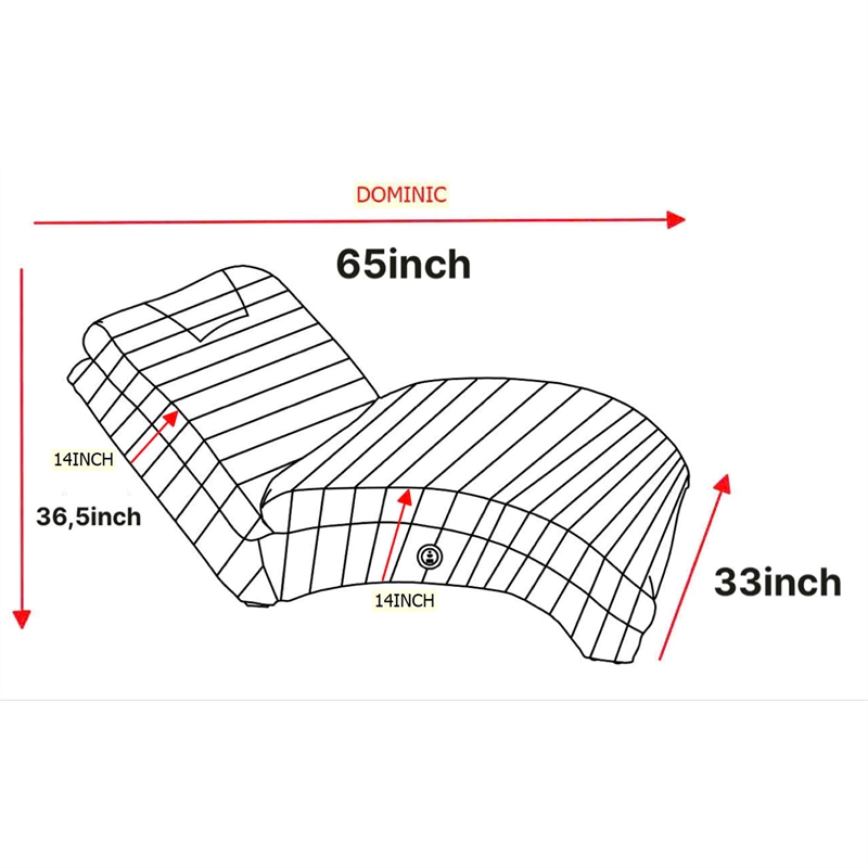 Dominic Gray Ultra Soft Fabric Accent Chaise