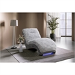Dominic Gray Ultra Soft Fabric Accent Chaise