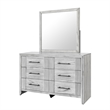 Elsie Washed Gray Large Scale Glass Mirror