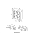 Isabella Fully Upholstered Grey 5 Drawer Chest