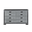 Isabella Fully Upholstered Dresser with LED light