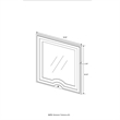 Isabella Gray Upholstered Large Scale Mirror with LED