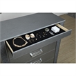 Logan Silver Wood 5 Drawer Bedroom Chest