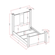 Logan Silver Wood Full 5PC Bedroom Set with LED