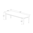 Lyra Acrylic Legs Extra Padded Beige Bedroom Bench