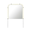 Lyra Beige Glass Large Scale Bedroom Mirror with LED Lighting