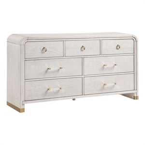 Malmo Oak Engineered Wood and Gold accent Bedroom Dresser