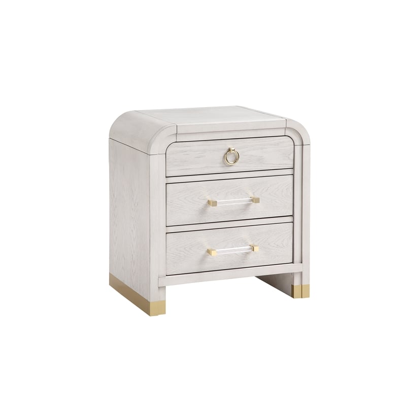 Malmo Oak Engineered Wood and Gold accented Post 5PC Queen Bedroom Set