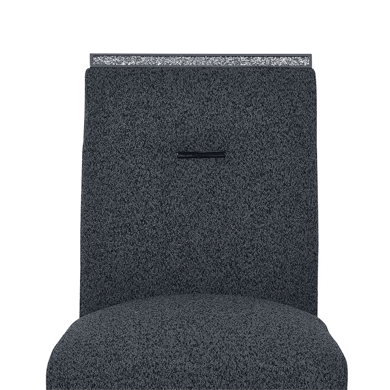 Global Furniture USA Monaco Dark Gray Fabric Bar Stools - Set of Two