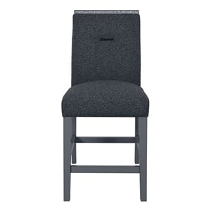 Global Furniture USA Monaco Dark Gray Fabric Bar Stools - Set of Two
