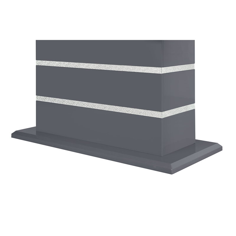 Global Furniture USA Monaco High Gloss Wood Dark Gray Bar Table