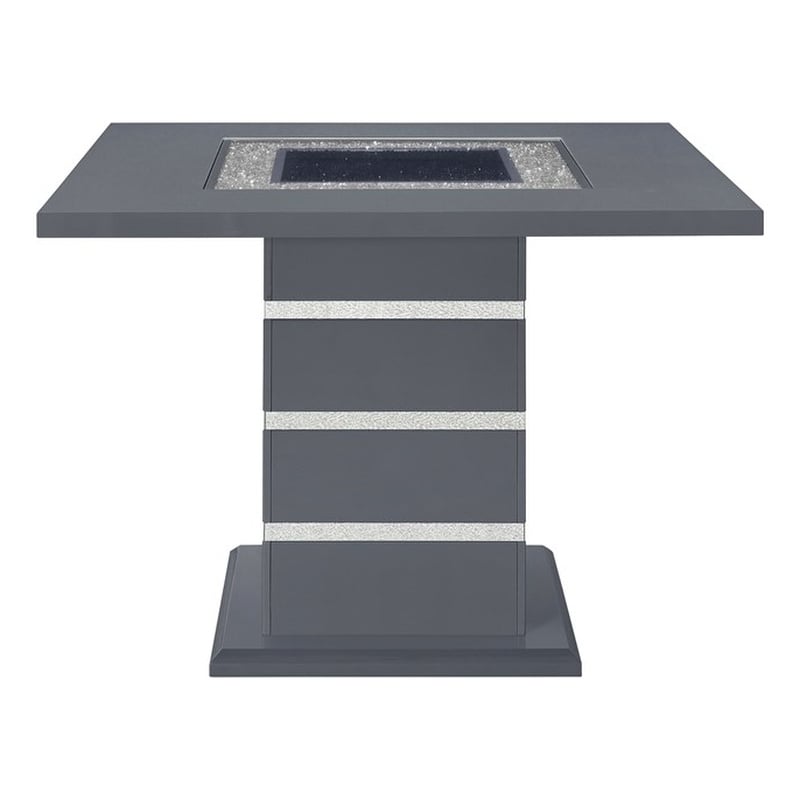 Global Furniture USA Monaco High Gloss Wood Dark Gray Bar Table