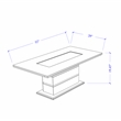 Monaco Dark Gray Glossy Engineered Wood Coffee Table