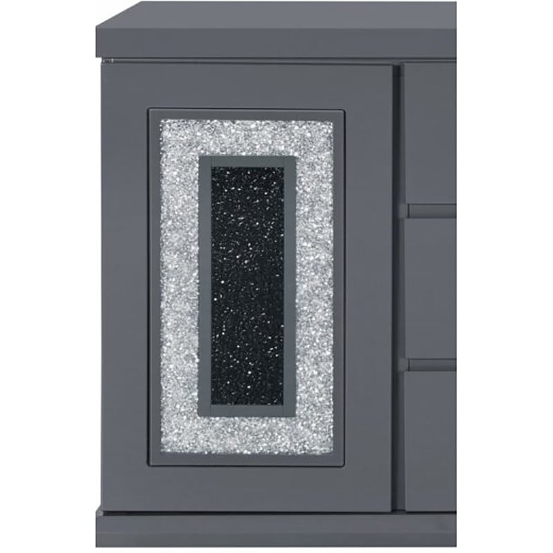 Monaco Dark Gray Engineered Wood Glossy Buffet