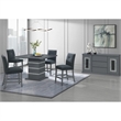 Monaco Dark Gray Engineered Wood Glossy Buffet