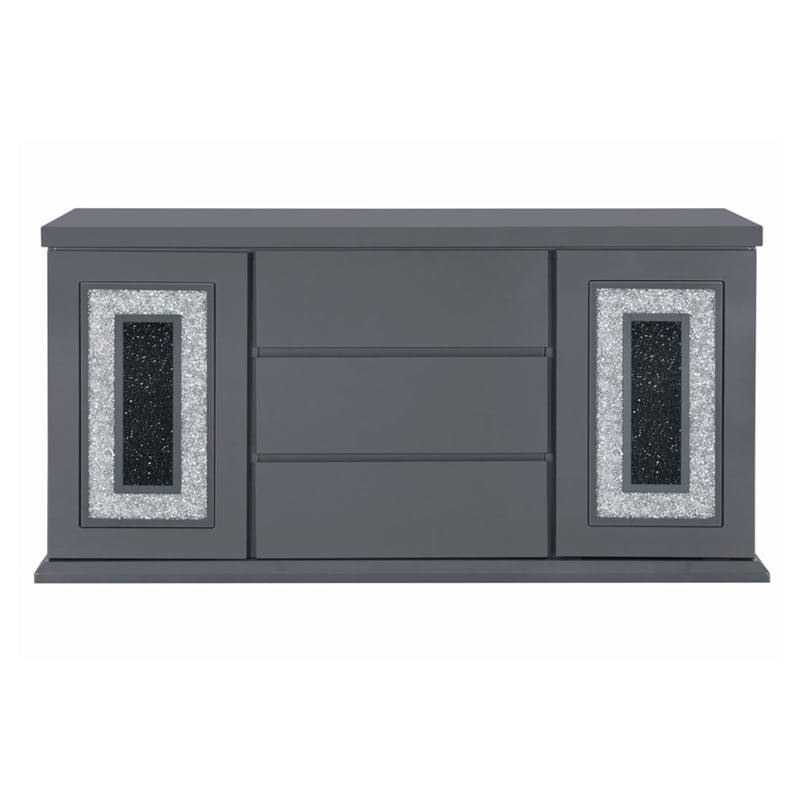 Monaco Dark Gray Engineered Wood Glossy Buffet