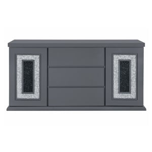 Monaco Dark Gray Engineered Wood Glossy Buffet