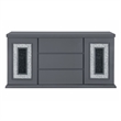 Monaco Dark Gray Engineered Wood Glossy Buffet