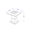 Monaco White Engineered Wood Glossy Finish End Table