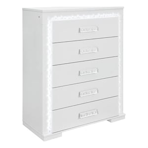Naomi Silver Engineered Wood Bedroom Chest with LED