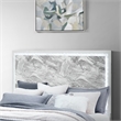 Naomi Silver with Faux Marble Detailing King Bed with LED Light