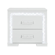 Naomi Silver Engineered Wood Bedroom Nightstand with LED