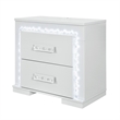 Naomi Silver Engineered Wood Bedroom Nightstand with LED