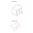 Naomi Silver Engineered Wood Bedroom Nightstand with LED