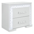 Naomi Silver Engineered Wood Bedroom Nightstand with LED