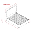 Naomi Silver with Faux Marble Detailing Queen Bed with LED Light